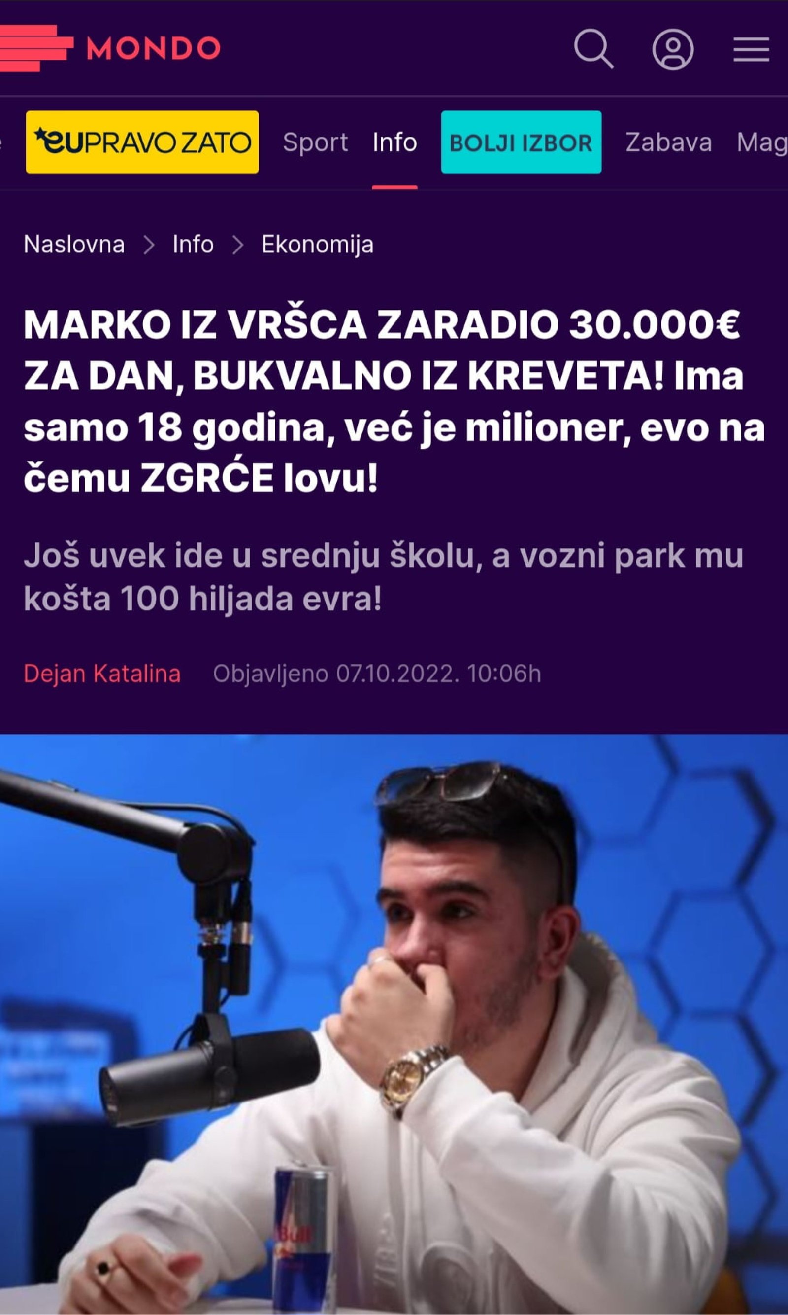 Članak iz Mondo novina